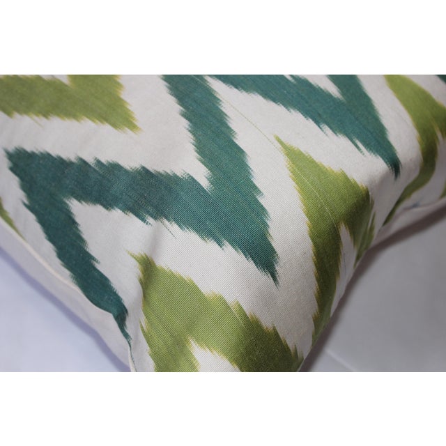 2010s Contemporary Silk Ikat Bohemian Throw Pillow For Sale - Image 5 of 7