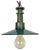 Industrial Green Enamel Pendant Lamp with Cast Aluminium Top, 1960 For Sale
