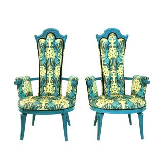 1940s Vintage Art Nouveau Accent Chairs - a Pair For Sale