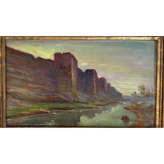 French Camille Ravot Antique Parisian Landscape Oil Painting For Sale - Image 3 of 6