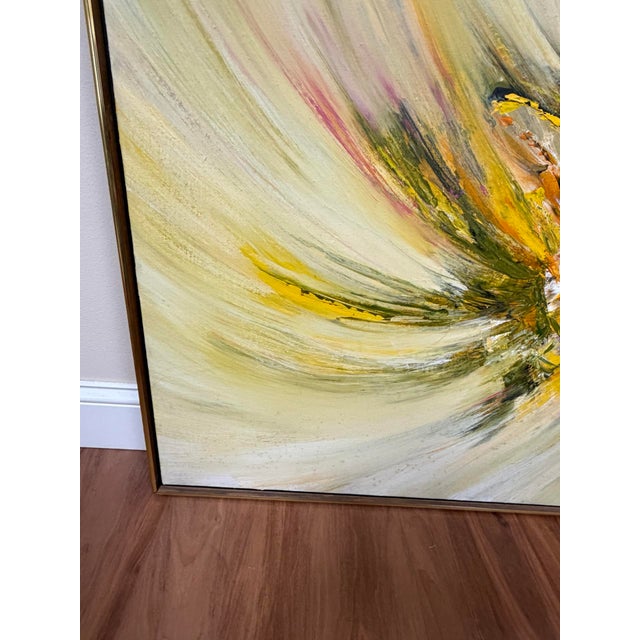 Mid-Century Abstract Oil Painting Canvas Rita L. Frost For Sale - Image 10 of 14