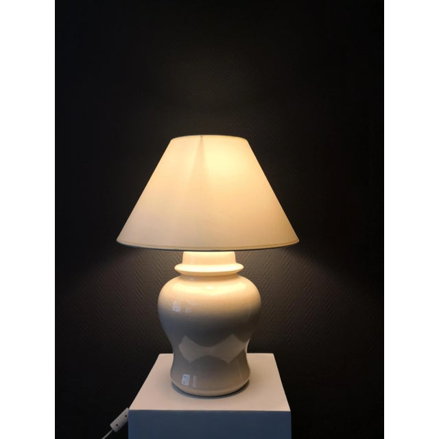 Large ceramic table lamp by Tommaso Barbi from the 70s. This piece has an attribution mark, I am sure that it is...