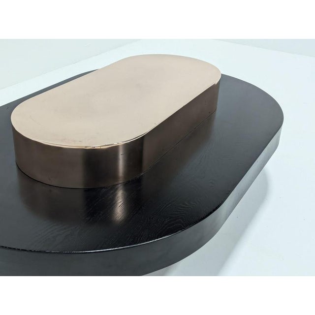 Wood Copper and Wood Coffee Table For Sale - Image 7 of 18
