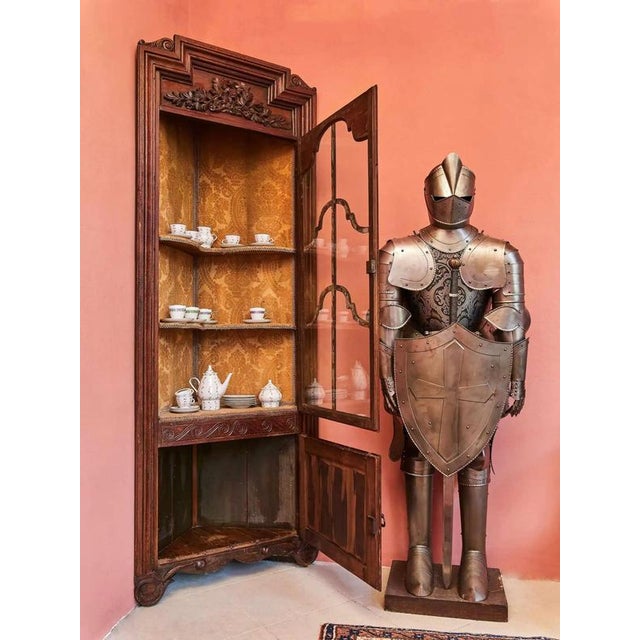 18th Century Carved Oak Corner Cabinet For Sale - Image 4 of 13
