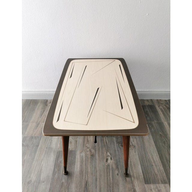 Mid-Century Coffee Table with Abstract Patterned Top, 1950s For Sale - Image 4 of 15
