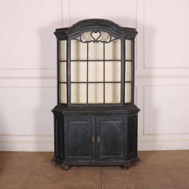 Dutch Painted Vitrine in Pine For Sale - Image 11 of 11