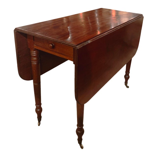 American Federal Mahogany DropLeaf Console and Dining Table Chairish