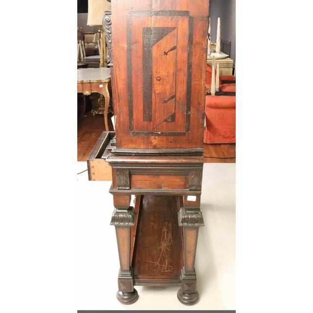 19th Century Italian Renaissance Revival Walnut, Intarsia & Marble Cabinet For Sale - Image 10 of 12