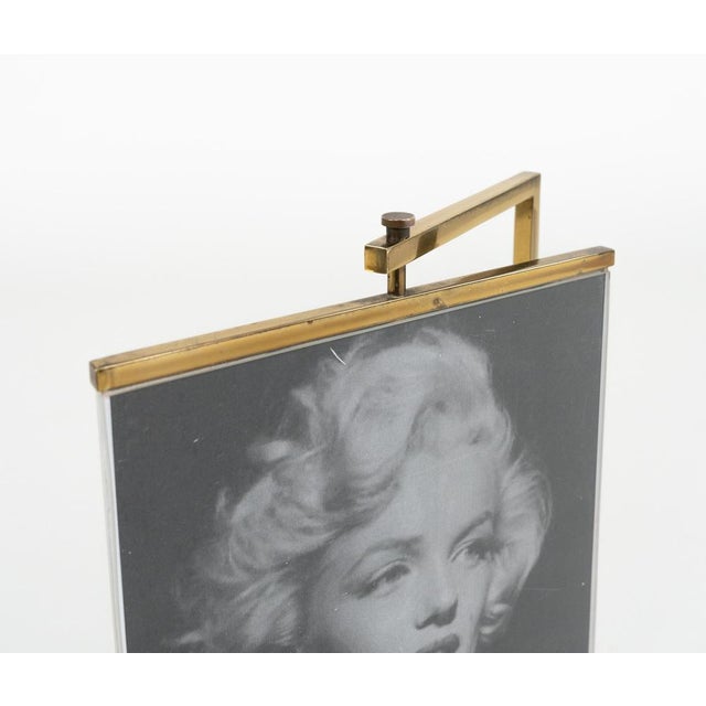 Mid-Century Modern Brass and Acrylic Swivel Picture Frame, 1950s For Sale - Image 16 of 18