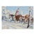 Small Trapper on Horseback in Snowy Winter Painting Study For Sale