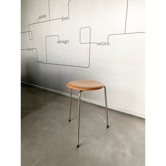スツール Arne Jacobsen 3170 Teak FRITZ HANSEN Dot Stool 3170 in Teak by Arne Jacobsen for Fritz Hansen