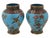 Japanese Pair of Antique Japanese Meiji Cloisonne Enamel Vases For Sale - Image 3 of 7