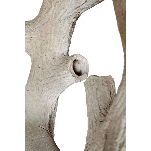 Taupe Vintage Faux Bois Fiberglass Tree Chair For Sale - Image 8 of 10
