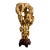 Extraordinary Large Chinese Scholar Rock Yellow Taihu Stone on Wood Stand For Sale