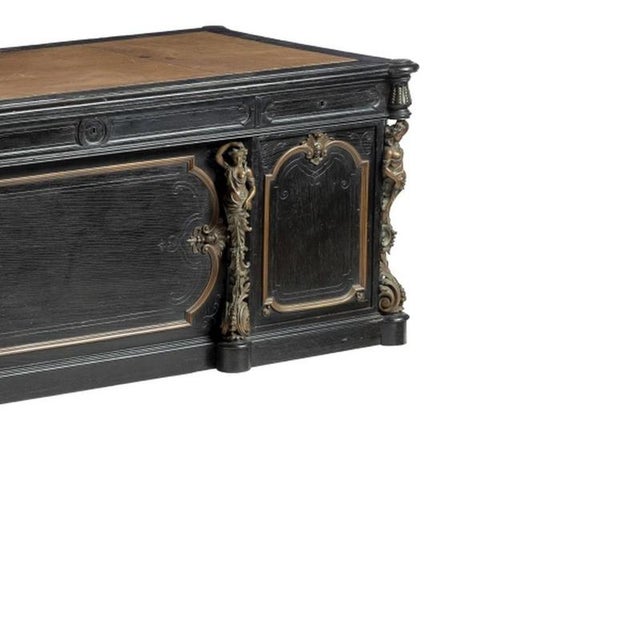 Antique Napoleon III Secretaire in Oak, 1800s For Sale - Image 5 of 6