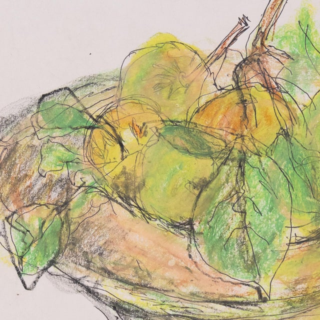 Stamped, verso, with estate stamp for Victor Di Gesu (American, 1914-1988) and created circa 1950. A still-life of pears...
