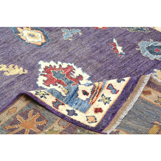 Transitional Oushak Hand Knotted Fine Wool Rug,6'2"X9' For Sale In New York - Image 6 of 6
