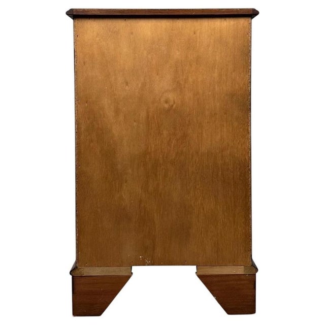 Small Antique Serpentine Burr Oak Chest of Drawers For Sale - Image 9 of 12