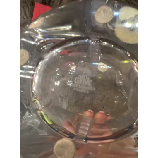 Glass Mid Century French Cofrac Art Verrier Free Form Crystal Centerpiece For Sale - Image 7 of 8