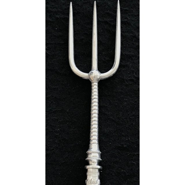 1920s 1920s British Mother of Pearl and Silver Bread Fork For Sale - Image 5 of 8
