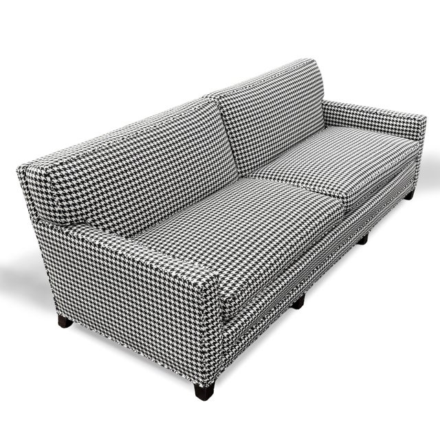 1950s Sofa with Houndstooth Upholstery For Sale - Image 9 of 10