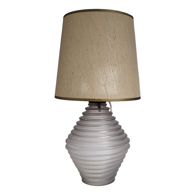 Satin Glass Lamp, France, 1930s For Sale