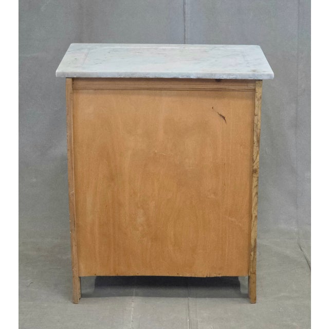 Antique European Pine and Marble Side Table or Nightstand For Sale - Image 13 of 14