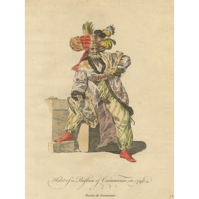 Mid 18th Century European School Artist, Bashaw of Caramania, 1749, Engraving For Sale - Image 5 of 10