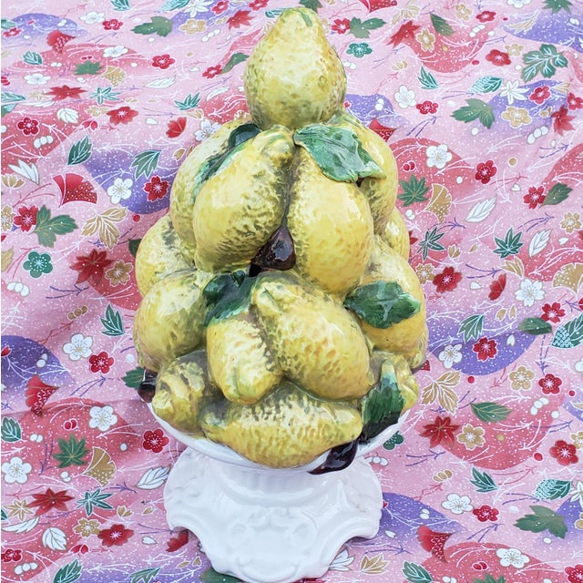 1970s Lefton Majolica Tabletop Lemon Tree Chairish