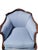 The 1930 Club Living Room Chair is a fully assembled, antique chair in a solid sky blue color. This indoor chair,...