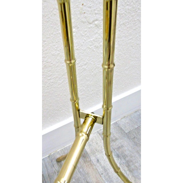 Brass Vintage Hollywood Regency Brass Bamboo Towel Holder For Sale - Image 8 of 10