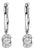 Sterling Silver 1/2 Cttw Lab Grown Diamond Floral Cluster Drop Earrings For Sale