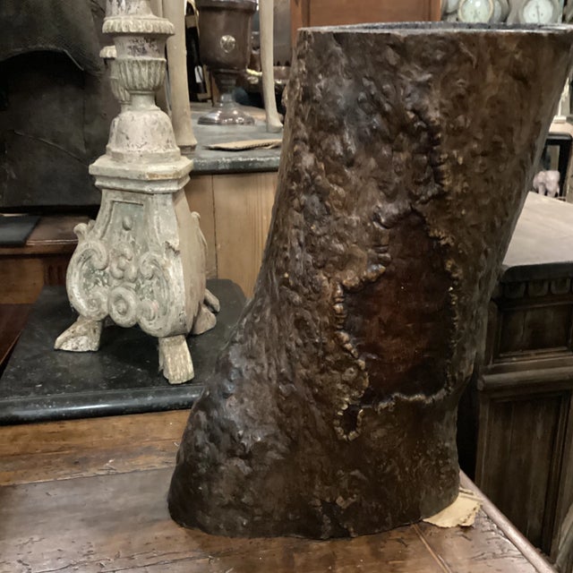 A Hollowed out wood stump from the Philippines. This is a raw wood container made out of pine tree barks that have unusual...