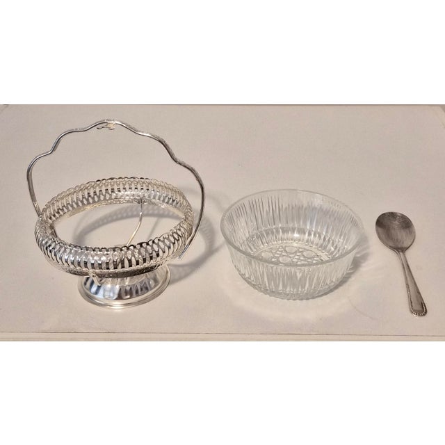 Classic vintage Queen Anne silver-plated jam and preserves dish by Mayell & Co. Ltd., England. This charming serving piece...