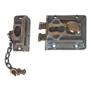 Substantial Antique Keil Rim Chain Lock For Sale
