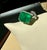 8.41 Ct Emerald Cut Emerald & 0.53 Ct Diamond Bypass Ring in 18 Kt Gold Size 6.5 For Sale - Image 9 of 18