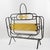 Mathieu Matégot Mid-Century Black, Yellow Lacquered Metal Magazine Holder For Sale - Image 14 of 17