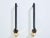 1960s Brass Pencil Andirons Wrought Iron 1960s For Sale - Image 5 of 9
