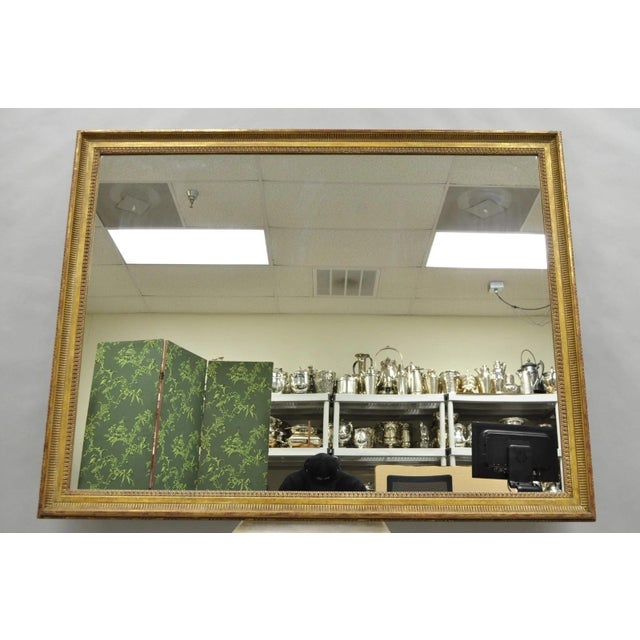 Vintage Italian Hollywood Regency Gold Giltwood Large Rectangular Wall Mirror For Sale - Image 13 of 14