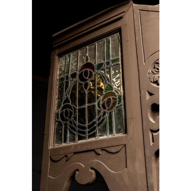 1960s Monumental Gothic Revival Stained Glass Bar Front For Sale - Image 11 of 11