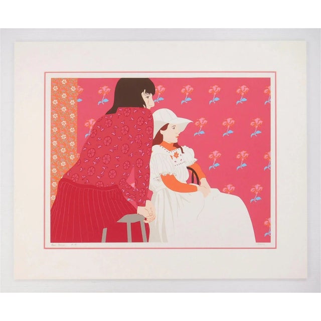 Original signed "Rose Room" by Phyllis Sloane (American, 1921-2009) silkscreen. Silkscreen in color, signed, titled and...