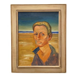 1960s George Daniell Portrait of Man Oil Painting For Sale