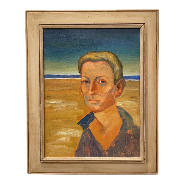 1960s George Daniell Portrait of Man Oil Painting For Sale