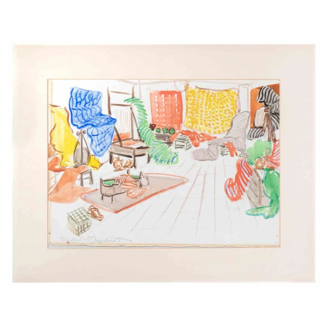 Unknown, My Room, Drawing, 1948 For Sale