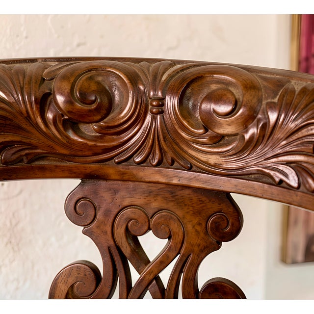 Antique Chippendale-Style Carved Mahogany Side Chair With Pierced Scrollwork Back For Sale In New York - Image 6 of 8