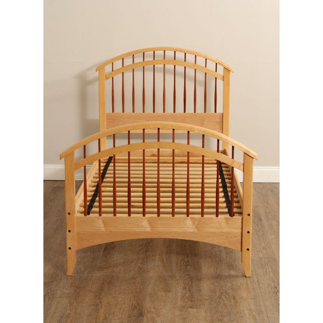 Farmhouse Vermont Precision Woodworks Maple Twin Size Spindle Bedframe For Sale - Image 3 of 12