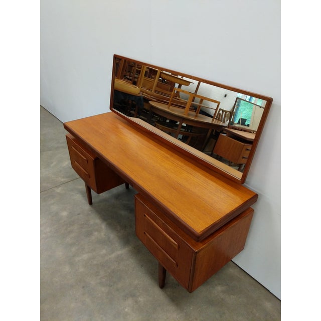 Wood Vintage Mid Century Modern Teak Dressing Table / Desk by G Plan For Sale - Image 7 of 7