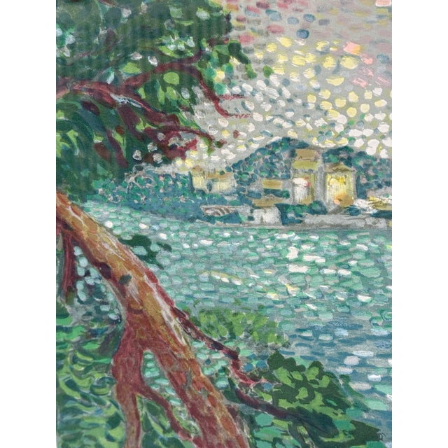 Mid 20th Century Vintage Lucien Neuquelman "Sunday in the Park" Signed Lithograph Edition 194/250 For Sale - Image 5 of 12