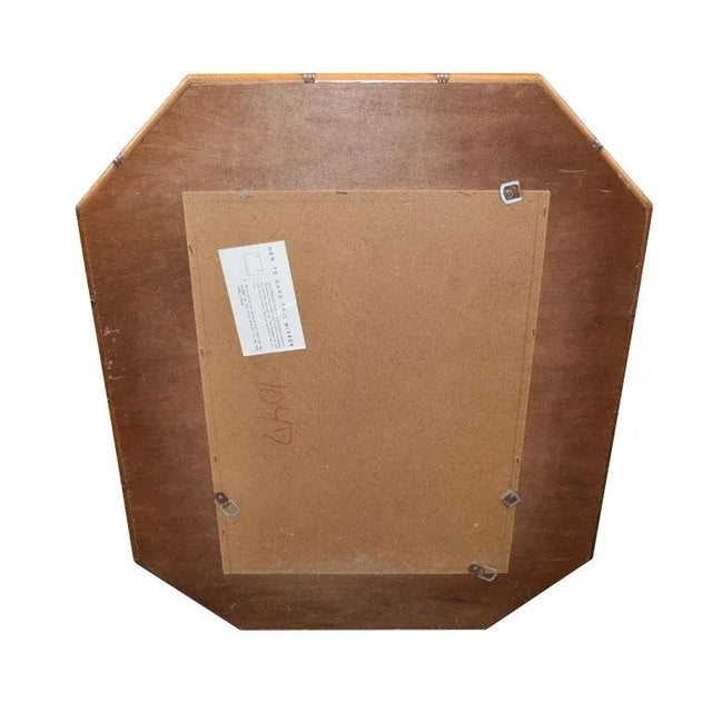 Mid 20th Century Hollywood Regency Faux Bamboo and Rattan Wall Mirror American of Martinsville For Sale - Image 5 of 6