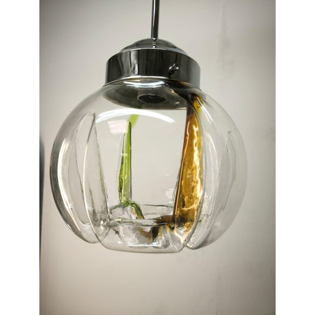 Murano Glass Pendant Lamp, 1970s For Sale - Image 9 of 18